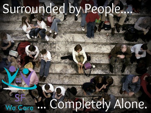 Feeling alone surrounded by people